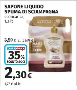 Coop SAPONE LIQUIDO SPUMA DI SCIAMPAGNA offerta