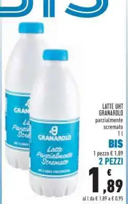 Conad LATTE UHT GRANAROLO parzialmente scremato 1 l offerta