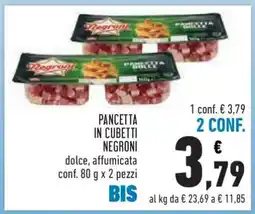 Conad Pancetta in Cubetti Negroni offerta