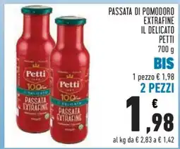 Conad Passata di pomodoro extrafine Il Delicato Petti offerta