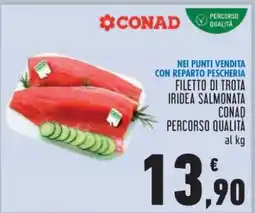 Conad FILETTO DI TROTA IRIDEA SALMONATA offerta