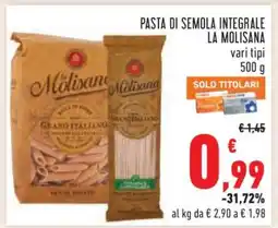 Conad PASTA DI SEMOLA INTEGRALE LA MOLISANA offerta