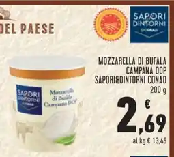 Conad Mozzarella di Bufala Campana DOP Sapori&Dintorni Conad offerta