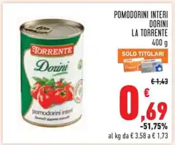 Conad POMODORINI INTERI DORINI LA TORRENTE offerta