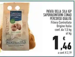 Conad PATATA DELLA SILA IGP SAPORI&DINTORNI CONAD PERCORSO QUALITÀ offerta