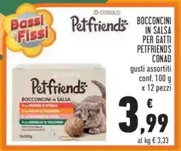 Conad BOCCONCINI IN SALSA PER GATTI PETFRIENDS CONAD offerta