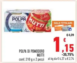 Conad POLPA DI POMODORO MUTTI offerta