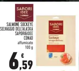 Conad SALMONE SOCKEYE SELVAGGIO DELL’ALASKA SAPORI&IDEE CONAD offerta