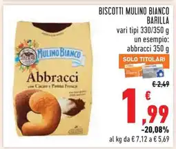 Conad Biscotti Mulino Bianco Barilla offerta