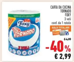 Conad CARTA DA CUCINA TORNADO FOXY offerta