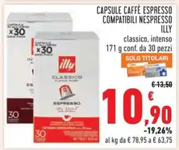 Conad Capsule Caffè Espresso Compatibili Nespresso Illy offerta