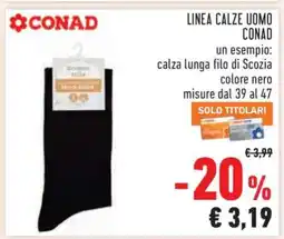 Conad LINEA CALZE UOMO CONAD offerta