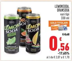Conad LEMONSODA, ORANSODA offerta