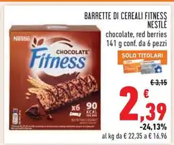 Conad BARRETTE DI CEREALI FITNESS NESTLÉ offerta