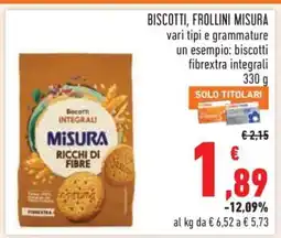 Conad BISCOTTI, FROLLINI MISURA offerta