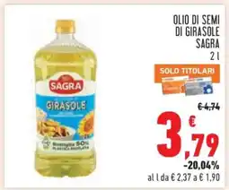 Conad Olio di Semi di Girasole Sagra offerta