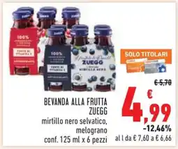 Conad BEVANDA ALLA FRUTTA ZUEGG offerta