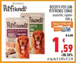 Conad BISCOTTI PER CANI PETFRIENDS CONAD offerta