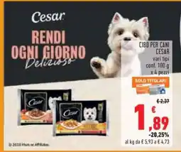 Conad CIBO PER CANI CESAR offerta