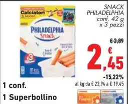Conad SNACK PHILADELPHIA offerta