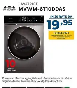 Sinergy Lavatrice MivAR MVWM-8T10DDAS offerta