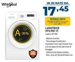 Sinergy Whirlpool lavatrice offerta