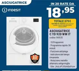 Sinergy Asciugatrice Indesit offerta