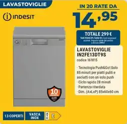 Sinergy Lavastoviglie Indesit offerta