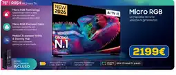 Euronics Samsung 75" R85H 4K Smart TV offerta