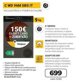 Sinergy Asciugatrice a pompa di calore Whirlpool offerta