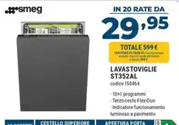 Sinergy Smeg lavastoviglie ST352AL offerta