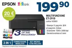 Sinergy Epson multifunzione ET-2910 offerta