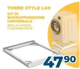 Sinergy Torre Style L60 Kit di sovrapposizione universale per lavatrice e asciugatrice offerta