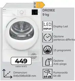 Sinergy Lavatrice DR09EE offerta