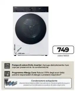 Sinergy LG asciugatrice offerta