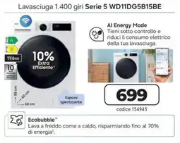 Sinergy Samsung Lavasciuga 1.400 giri Serie 5 offerta