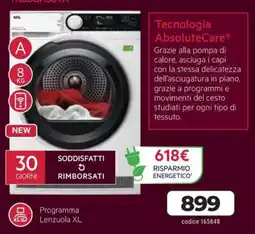 Sinergy AEG Asciugatrice offerta