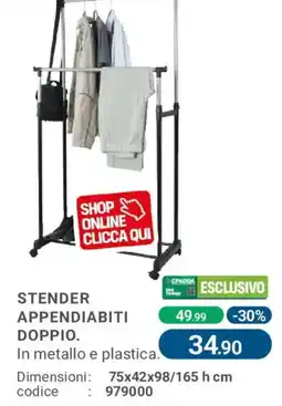 Cfadda Stender appendiabiti doppio offerta