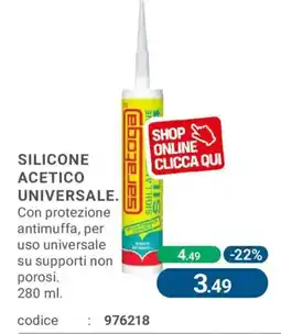 Cfadda Silicone acetico universale Saratoga offerta