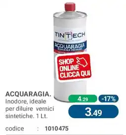 Cfadda Acquaragia Tintech offerta