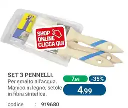 Cfadda Set 3 pennelli offerta