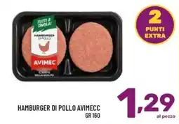 Il Centesimo Hamburger di pollo Avimec offerta