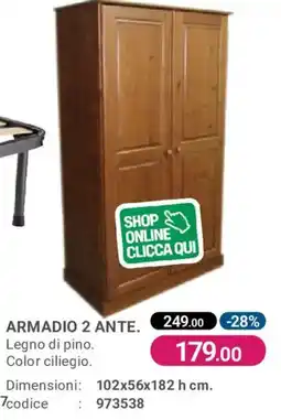Cfadda Armadio 2 ante offerta