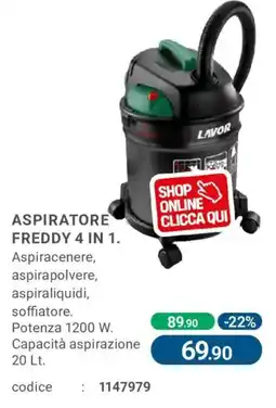 Cfadda Aspiratore Freddy 4 in 1 Lavor offerta
