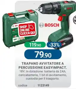 Cfadda Trapano avvitatore a percussione EasyImpact Bosch offerta