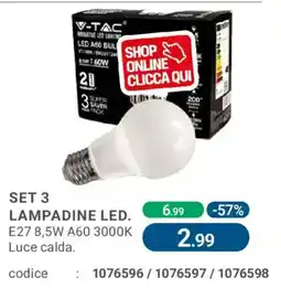 Cfadda Lampadine LED. V-TAC offerta