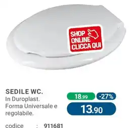 Cfadda Sedile WC. In Duroplast. offerta