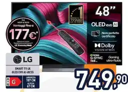 Unieuro LG SMART TV 4K OLED EVO AI 48C55 offerta