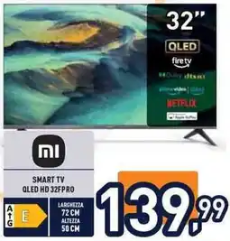 Unieuro Mi Smart TV QLED HD 32FPRO offerta