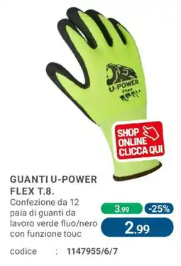 Cfadda Guanti U-Power Flex T.8. offerta